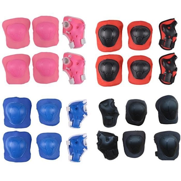 Skyddsset för barn - 6 delar - knä, armbåge, handled - unisex