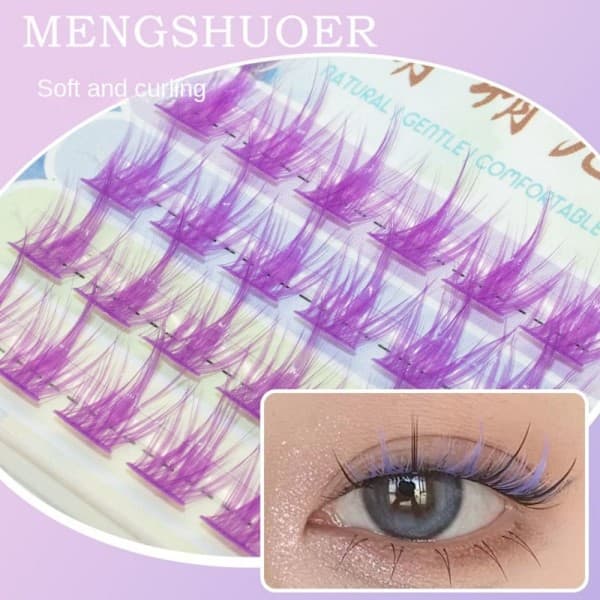Fargede vipper Cluster Øyevipper 01 01 01