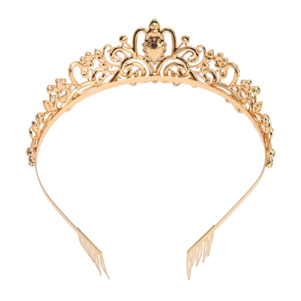 Guld brudkrona Fashionabla vacker elegant glittrande bröllopsprinsesskrona för fest