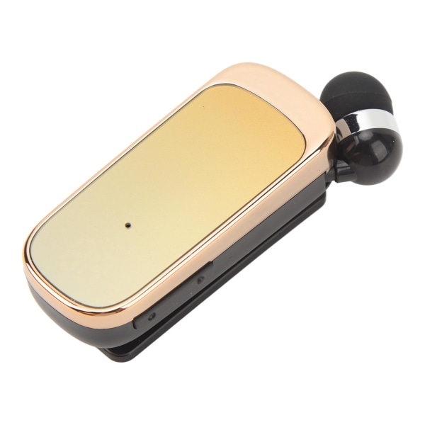 Infällbara trådlösa hörlurar Bluetooth5.2 hörlurar Clip On Earpiece Bekvämt headset för utomhussport körning Lutning Gul