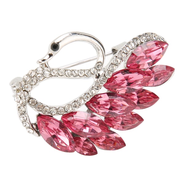 Dyr Brosje Rhinestone Glitter Elegant Fasjonable Kvinner Brude Brosje Pin for Bryllup Rosa