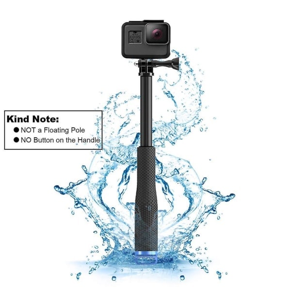 Paris Bærbar 19\" Forlengbar Håndholdt Stang Teleskopisk Selfie Monopod Stick for Gopro Hero 7 6 5 4 3