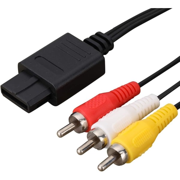 AV-kabel kompositvideosladd kompatibel med Nintendo 64/N64/GameCube/Super Nintendo SNES TV-spel
