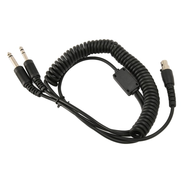 Mini XLR 5-stiftskontakt till GA Dual Plugs Headsetadapterkabel för David Clark Avcomm ASA för Dual GA PJ055 PJ068 Jack