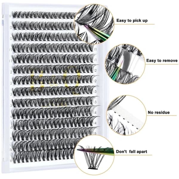 Lash Clusters 40D-0.07C-10 B&Q Individuelle Vipper 280