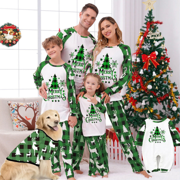 Jul Familj Matchande Pyjamas Xmas Tree Barn Vuxen Nattkläder Pyjamas Pjs Set Dam-XXL