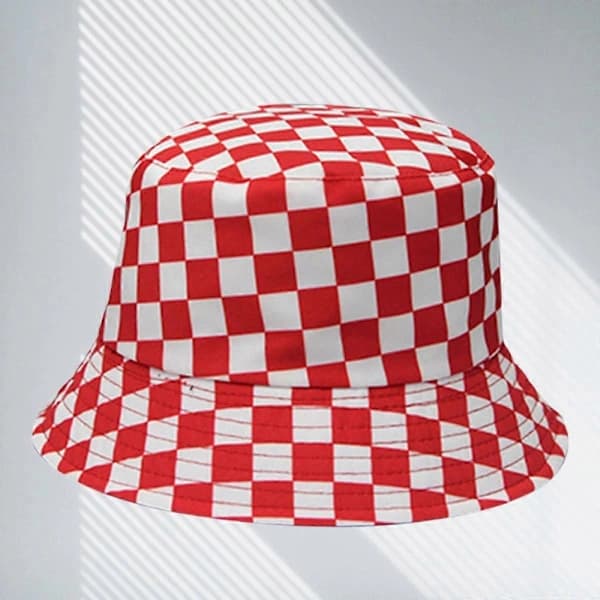 Dame Bucket Hat Mode Rutet Bucket Hat Sammenfoldelig Rejse Solhat