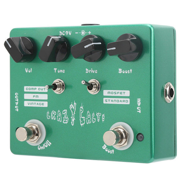 Overdrive Pedal Elgitarr Klassisk Effekt Delar Musikinstrument Tillbehör