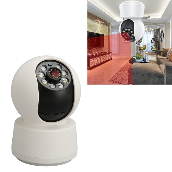 WiFi hjemmeskærm Husholdnings mobiltelefon fjernbetjening 360 grader panoramaudsigt 2MP overvågningskamera