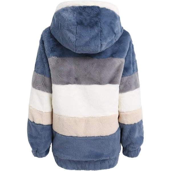 Dame Hoodie med Glidelås Myk Langarmet Jakke med Hettel Plush Hoodies Gensere Høst Vinter Varme Kapp Kaki Khaki M