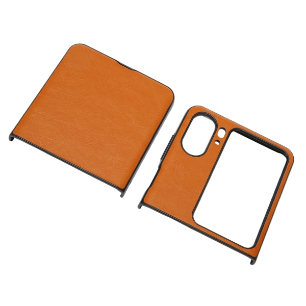 Taitettavan näytön phone case Trendikäs mukava puhelimen cover Oppo Find N2 Flip Brown -puhelimelle