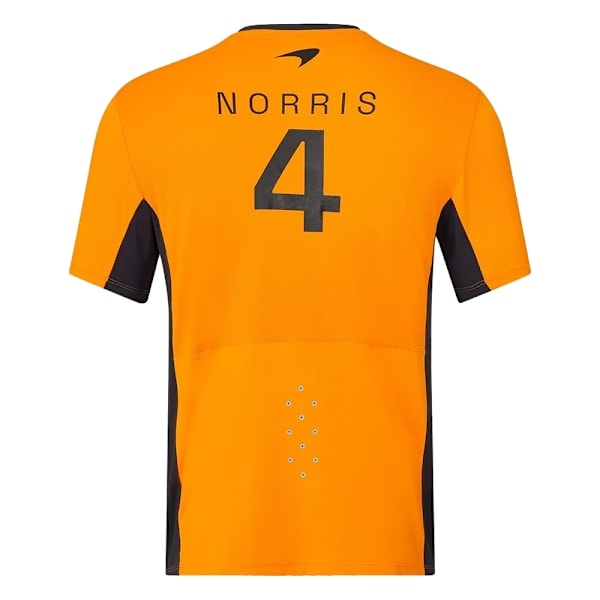 McLaren Ny F1 Racing Dress  \"#4 \" Orange Kortærmet Topp T-skjorte Team Herr Sports Topper L