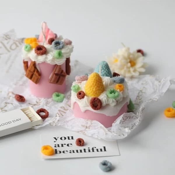 Ljusformar ljus stearinljus DIY gjutformar i silikonform MJ18 Mini Donuts