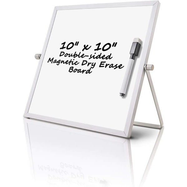Liten Dry Erase White Board, Magnetic Desktop Whiteboard 10" x