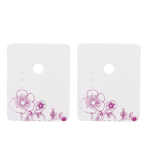 100 kpl kukkakuvioinen korvakoru pakkauskortti korvanappula näyttökortti korutarvike (3,8 x 4,8 cm)