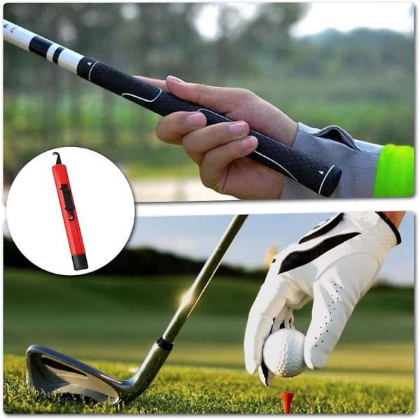 Golfklubbomgripende kit Golfgrebborttagningsværktøj Dubbelsidigt selvhæftende borttagningsværktøj til reparation af golfdrivare, kilar (3st, röd)