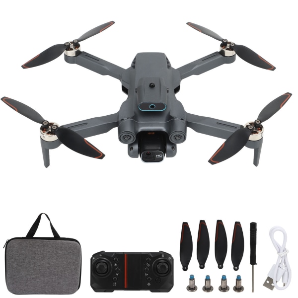 Foldbar Quadcopter Intelligent HD Dual Camera RC Drone med børsteløs motor til fotografering Mørkegrå 4K