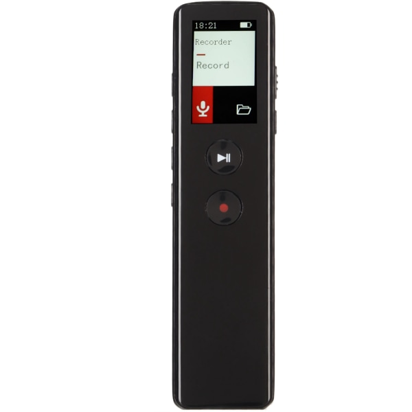 Digital stemmeoptager med højttaler Bluetooth 5.0 Intelligent støjreduktion Stemmeaktiveret optageenhed MP3-afspiller 16GB