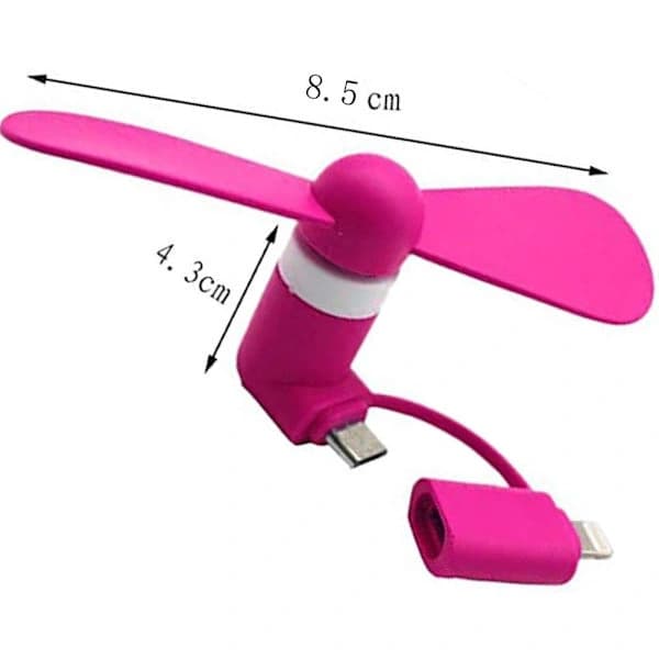3-pakning Telefonvifte, Vifter for Iphone, Android-vifte, Mini USB-vifte, Bærbar Justerbar Roterende Vifte for Laptop, Egnet for Iphone Android (...