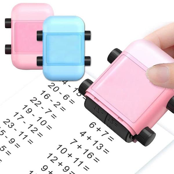 Matematik Stempel - Add/Sub/Mul/Div MultiColor Addition og subtraktion