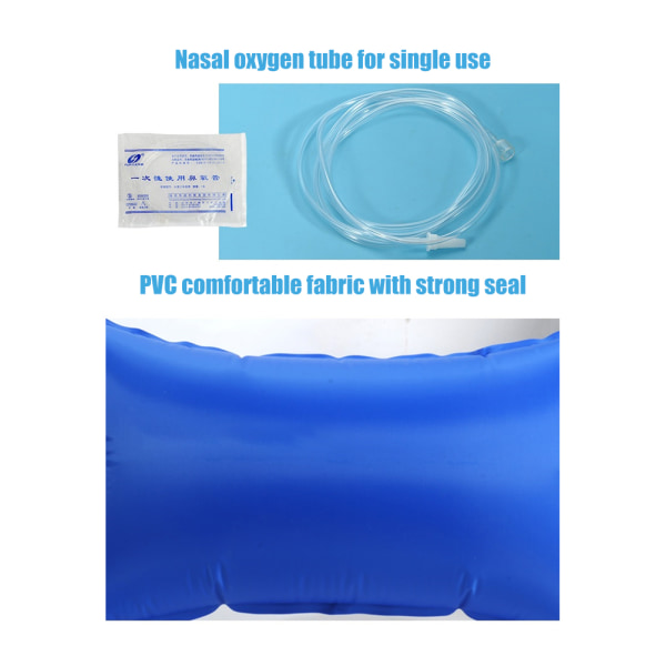 42L Bærbar Emergency Medical Oxygen Opbevaringspose Genanvendelig Oppustelig Oxygen Pude Tom Taske PVC Oxygen Bæretaske