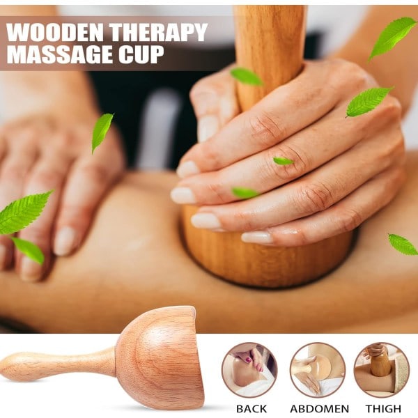 Professionella trä-terapimassageverktyg 3-i-1 Maderoterapia Kit Trämassager Lymfdräneringsmassager