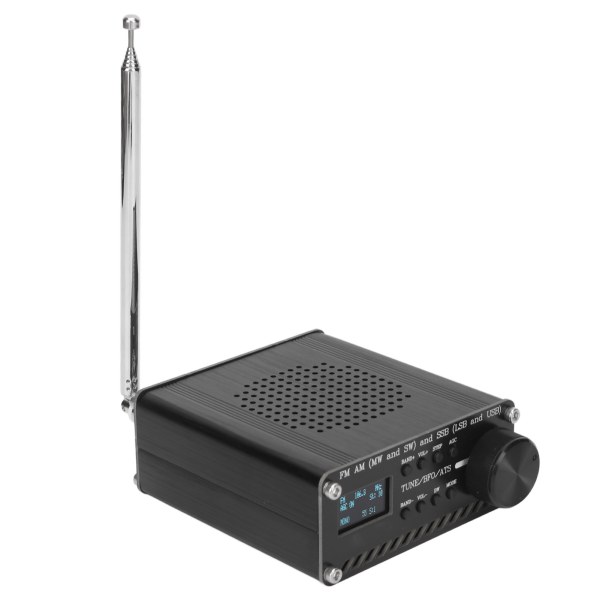 Fullbandsradiomottagare aluminiumlegering FM AM (MW SW) SSB (LSB USB) Frekvensradiomottagare skanner för utomhushem