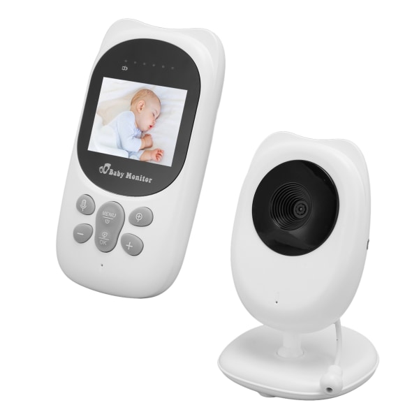 Video babymonitor 2,4 tommers skjerm 2-veis snakk 150m rekkevidde Farge Night Vision babymonitorkamera med vuggesanger 100?240V EU-plugg