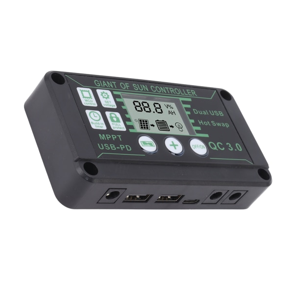 Solar Charge Controller MPPT ABS Auto Focus Solar Regulator Charge Controller för RV Trailers Båtar 10A