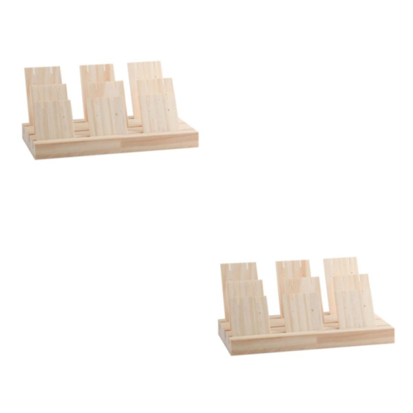 1/2/3 Örhänge Display Stativ Stor Kapacitet för Retail Display Small 3 slot 22cm Small 3 slot 22cm 2Set