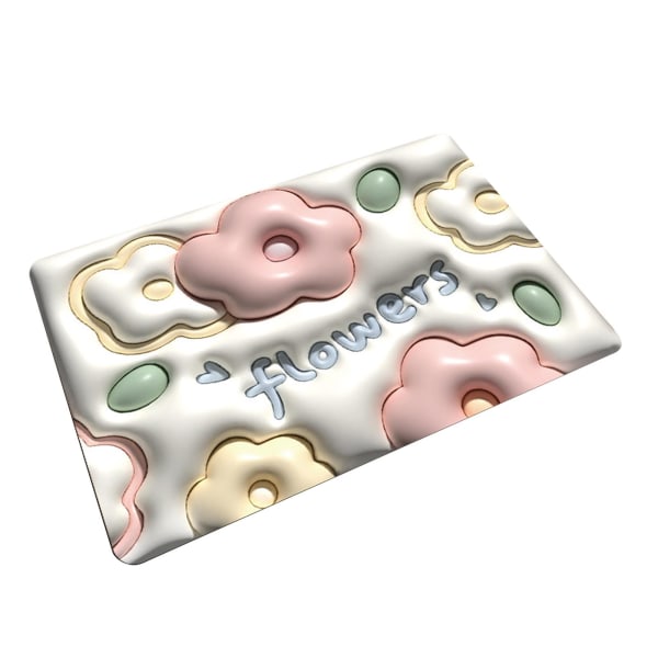 Diatoméjord-bademåtte Bademåtte Skridsikker 3D-mønster Hurtigttørrende gulvtæppe til badeværelse 001