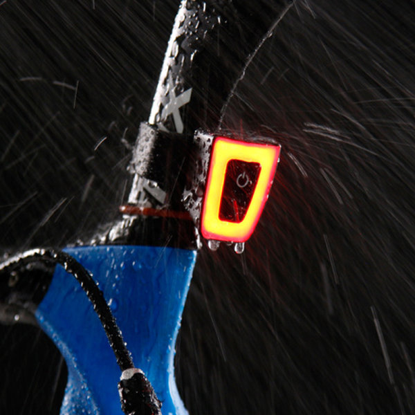 USB cykelbakljus Säkerhetsvarningsljus Uppladdningsbar mountainbikebaklykta Nattridningsutrustning