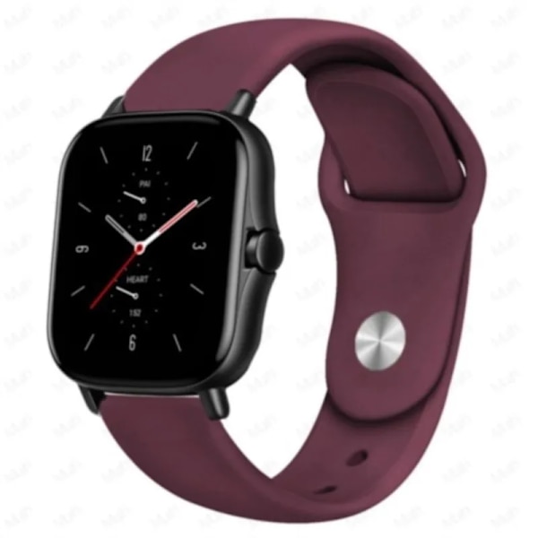 Klokkerem for Amazfit GTS/GTR-4-3-2-2e-Mini-Pro/stratos Sportarmbånd for Amazfit bip-US-3-Pro-Lite 20mm 22mm band Vinrød 18