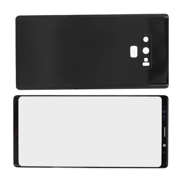 Telefon glasskærm og bagdør Telefonskærm og bagpanel reparationssæt til Galaxy Note 9 Sort