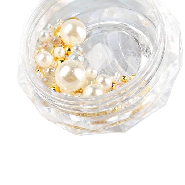 Nail Art Pearl puolipyöreä jäljitelmä helmi 3D tarra Design Glitter koristelu Design DIY Nail Art Koriste Tillbehör shape4
