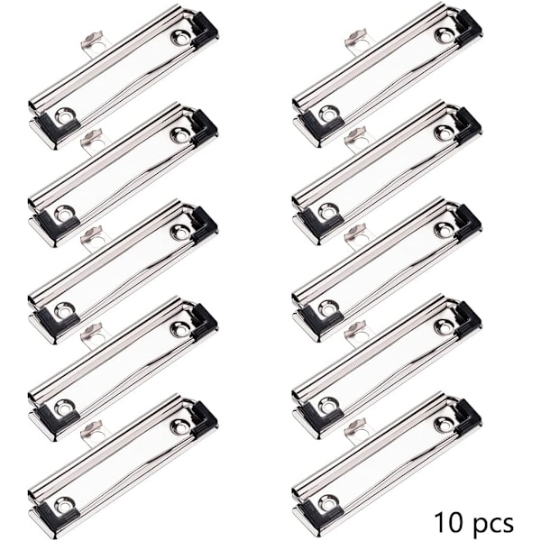 10 stk. metalklemmer Metalklemme Udklipsholder Papirklemme Dokument C