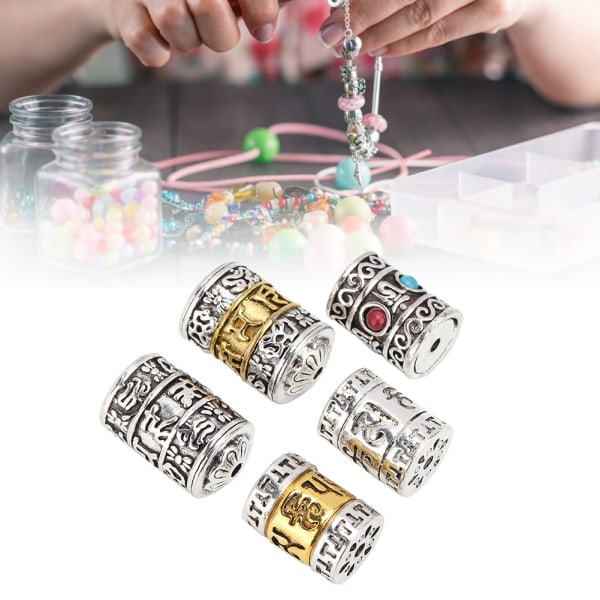 5 stk Vintage Tube Beads Spacer Beads DIY smykkefremstilling tilbehør Supplies