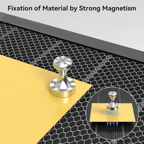 4 stk. Honeycomb Material Pin, Magnetisk Modul for Honeycomb Paneler, Tilpasset Laserkutter/Laser Eng.pa