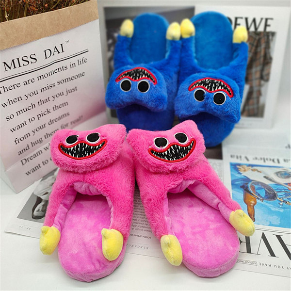 Børne Poppy Playtime Bløde Hjemmesko Vinter Julegave Blue