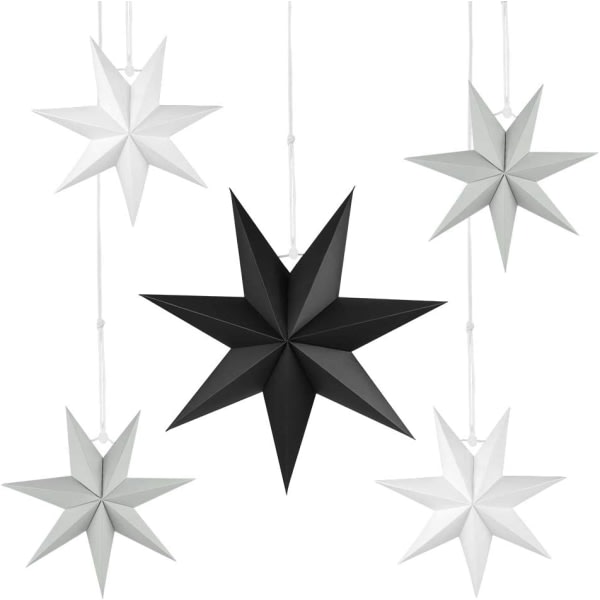 Folding Star Christmas, Folding Stars 5 deler, Diameter 30cm,