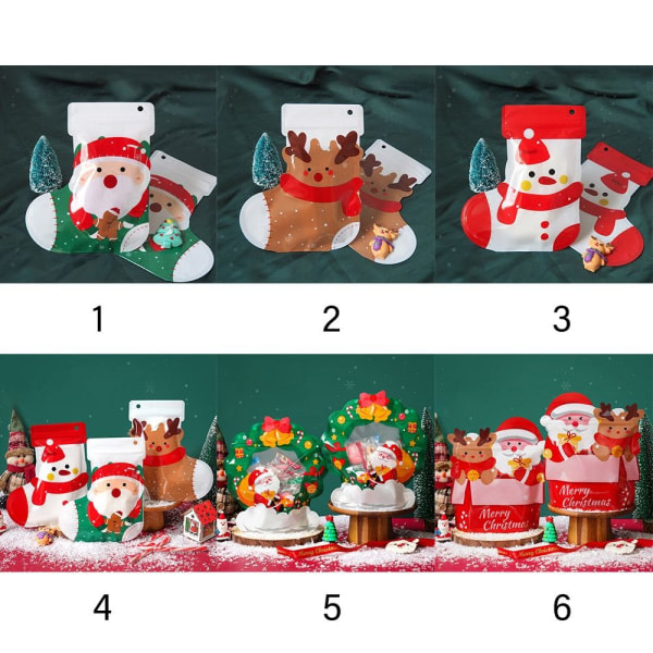 10st Julstrumpor Väskor Förpackningsficka 4 4 4