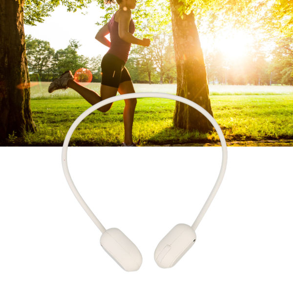 Öppet öra Bluetooth hörlurar Stereo Lossless Uppladdningsbart trådlöst headset för löpning Körpass Vit