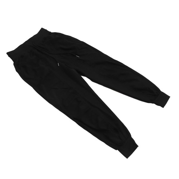 Snøre Casual joggingbukser Dame Polyester Fitness Løse Elegante joggers til sportsløb Sort L