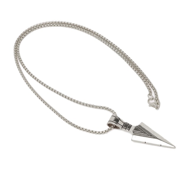 Arrowhead Pendant Halsband Legering Vintage Spear Point Chain Pendant Halsband för mänSilver