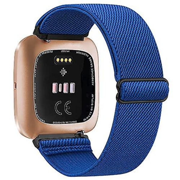 Elastisk vävd loop för Fitbit Versa 3 2 Versa Lite armband justerbart nylon sportarmband armband för Fitbit Sense armband Royal blue