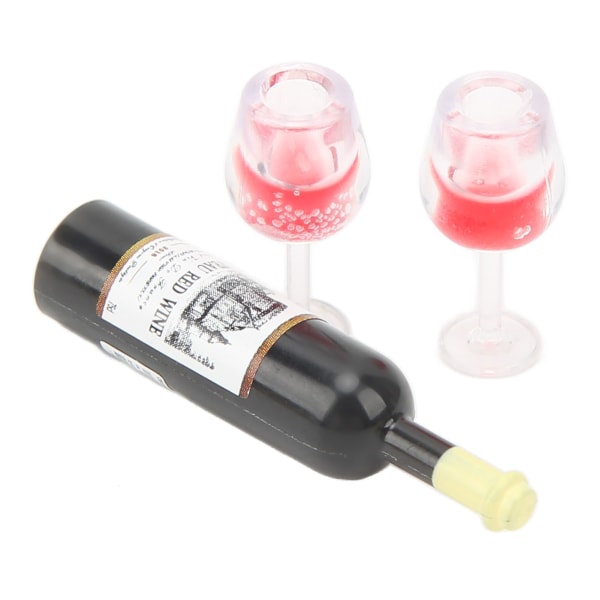 Rødvin Model Dukkehus 1:12 Mikromodel Rødvin Minilegetøj til skrivebordsdekoration Hjemmehåndværk