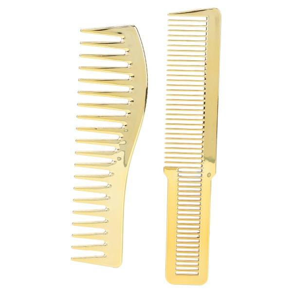 Hårklippningskam för frisörsalong med bred tand frisyrkam för alla hårtyper Guld