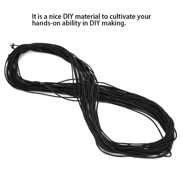 1,2 mm 15 m elastinen, joustava johto, kääritty helminauha lanka itse-korujen valmistukseen (musta)