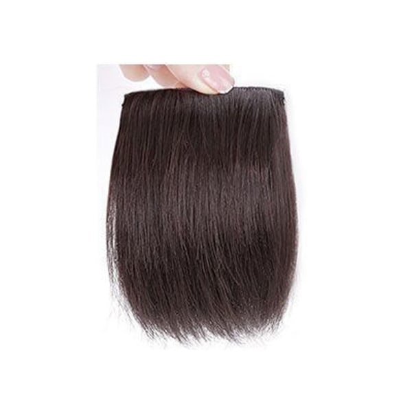 Naisten tyttöjen hiuskoriste hiukset paksuuntuva pörröinen synteettinen hiuspalaperuukki treffeille syntymäpäiväjuhliin, luonnollinen musta 10 cm / 3,9 tuumaa