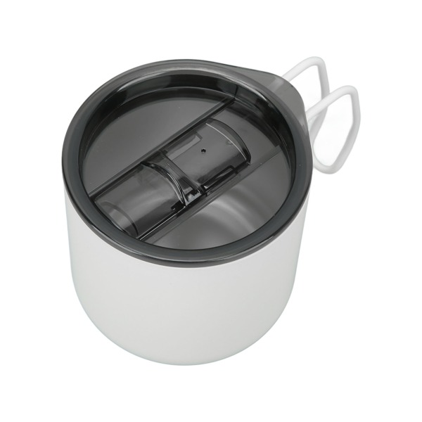12 oz 350 ml rustfrit stål vakuum isolering krus dobbelt lag kaffekop camping mælk krus med håndtag hvid
